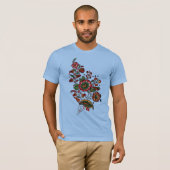  Indische katoenen Chintz stof T-shirt (Voorkant volledig)