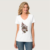  Indische katoenen Chintz stof T-shirt (Voorkant volledig)