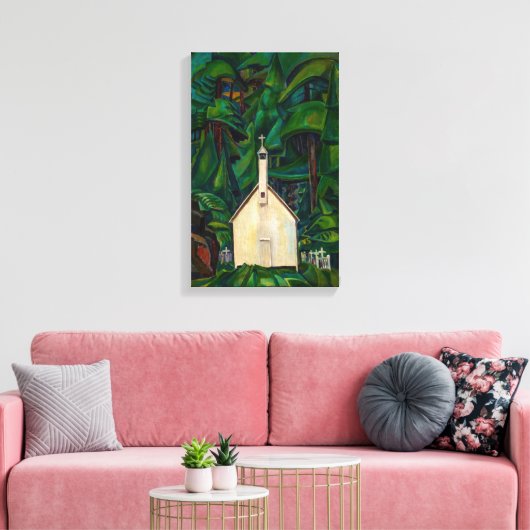 Indische kerk | Emily Carr | Canvas Afdruk (Insitu (Woonkamer))