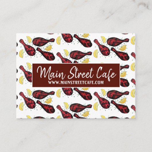 Indische keuken-restaurantkaak visitekaartje (Voorkant)