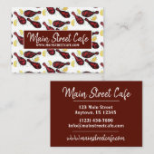 Indische keuken-restaurantkaak visitekaartje (Voorkant / Achterkant)