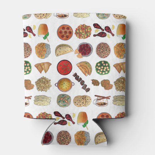 Indische keuken van restaurants in India Blikjeskoeler (Achterkant)