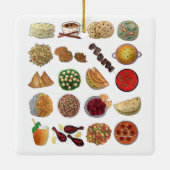 Indische keuken van restaurants in India Keramisch Ornament (Achterkant)