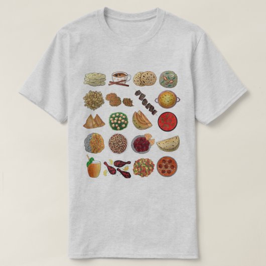 Indische keuken van restaurants uit India T-shirt (Design voorkant)