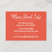 Indische keuken van restaurants uit India Visitekaartje (Achterkant)