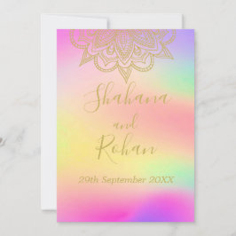 Indische kleurrijke goudkleurige moderne grafische kaart