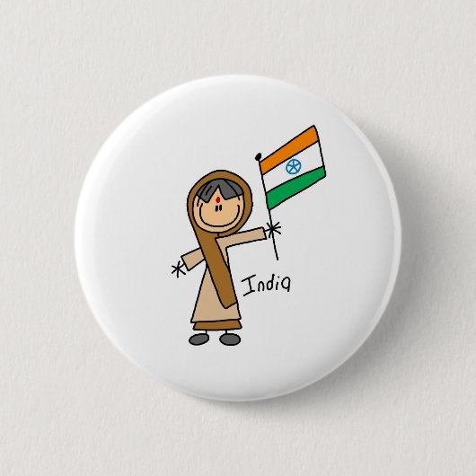 Indische knoop ronde button 5,7 cm (Voorkant)