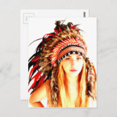 Indische krijger briefkaart (Voorkant / Achterkant)