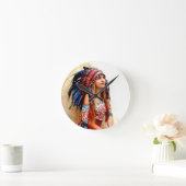 Indische krijger ronde klok (Huis)