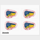 Indische kronkbeklimmer Carabiner Rechthoekige Sticker (Vel)