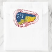 Indische kronkbeklimmer Carabiner Rechthoekige Sticker (Tas)
