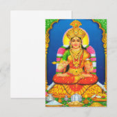 Indische Kunst Lakshmi Goddess Hindu Religie Bedankkaart (Voorkant / Achterkant)