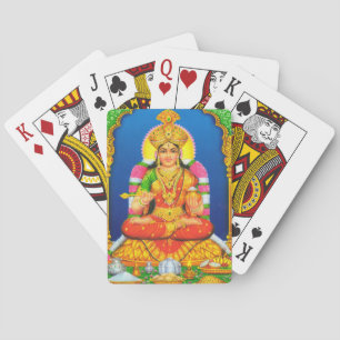 Indische Kunst Lakshmi Goddess Hindu Religie Pokerkaarten
