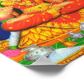 Indische Kunst Lakshmi Goddess Hindu Religie Poster (Hoek)