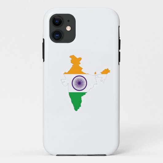indische landenvlag kaartvorm Indiase Case-Mate iPhone Case (Achterkant)
