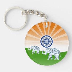 Indische landschapsvlag sleutelhanger