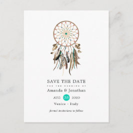 Indische legende Tribal Boho Wedding Save the Date Aankondigingskaart