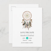 Indische legende Tribal Boho Wedding Save the Date Aankondigingskaart (Voorkant / Achterkant)