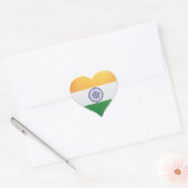 Indische liefde vlag trots hart sticker (Envelop)