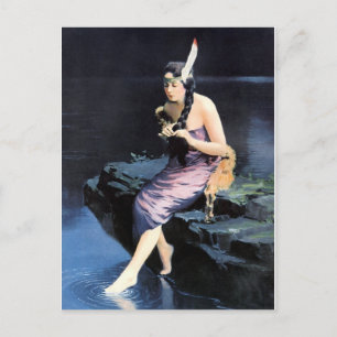 Indische Maidens-Briefkaart voor kalendermeisjes v Briefkaart