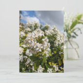 Indische Meidoorn Bloemen Kaart (Staand voorkant)