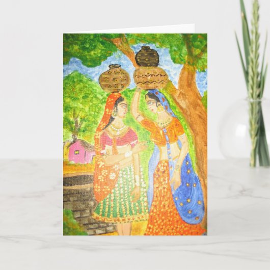 Indische meisjes kaart (Voorkant)