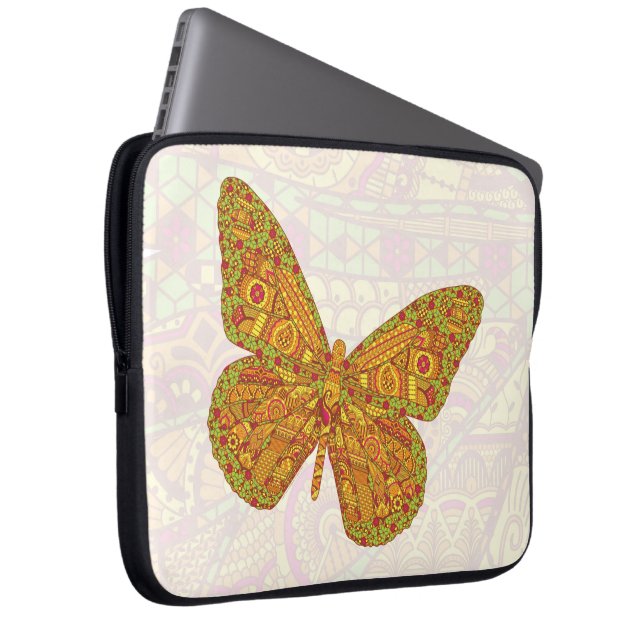 Indische Monarch Laptophoes Laptop Sleeve (Voorkant Rechts)