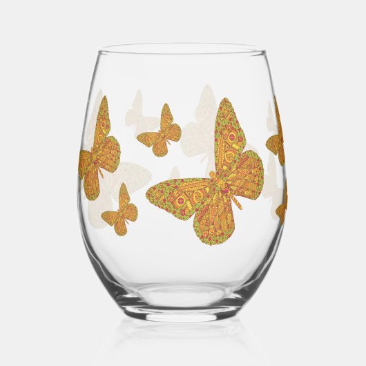 Indische Monarch Wijnglas Zonder Voet (Voorkant)