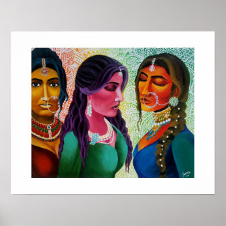 Indische mooie bruiden prints