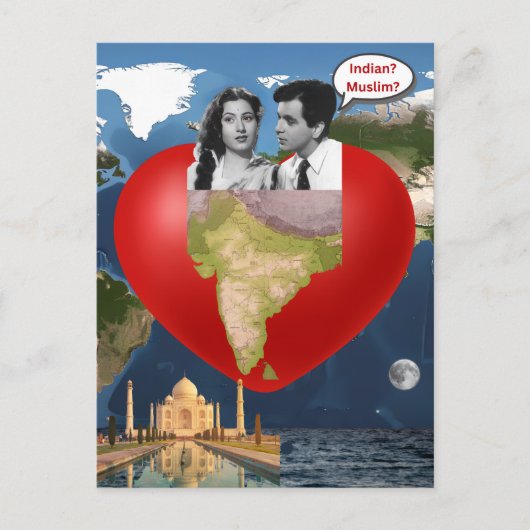 Indische moslim briefkaart (Voorkant)