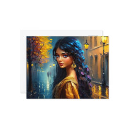 Indische motieven, digitale moderne, kleurvolle briefkaart