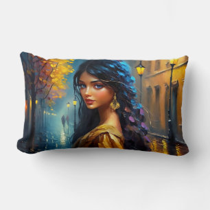 Indische motieven, digitale moderne, kleurvolle kussen