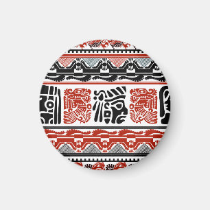 Indische motieven, zwart rood, naadloos patroon. magneet