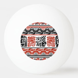 Indische motieven, zwart rood, naadloos patroon. pingpongbal