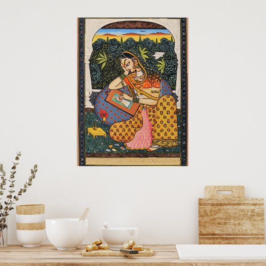 Indische, Mughal Woman, prinses Poster (Keuken)