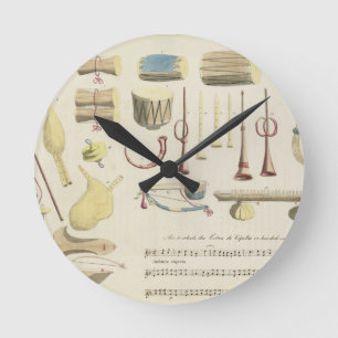Indische muziekinstrumenten, bord 23 uit Orienta Ronde Klok