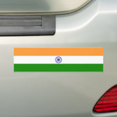 Indische nationale vlag bumpersticker (Op auto)