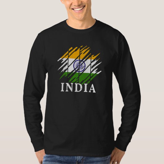Indische nationale vlag t-shirt (Voorkant)