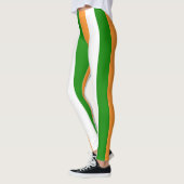 Indische nationale vlagkleuren verticale streep leggings (Links)