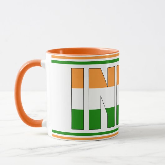 Indische nationale vlagpatriottische koffie mok (Links)