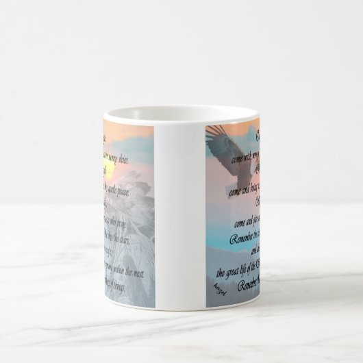 Indische Native American Eagle Prayer Mok. Koffiemok (Center)