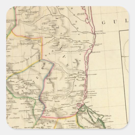 Indische nederzettingen in Mexico Vierkante Sticker (Voorkant)
