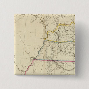 Indische nederzettingen in Noord-Amerika 3 Vierkante Button 5,1 Cm