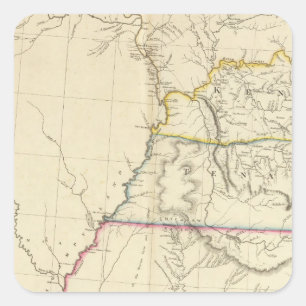 Indische nederzettingen in Noord-Amerika 3 Vierkante Sticker