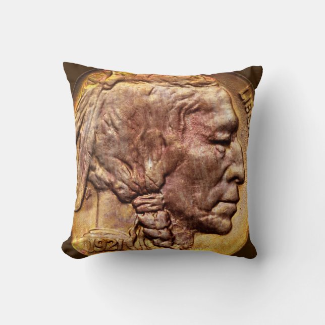 Indische nikkelmunt  Westerne stijlkunst Kussen (Voorkant)