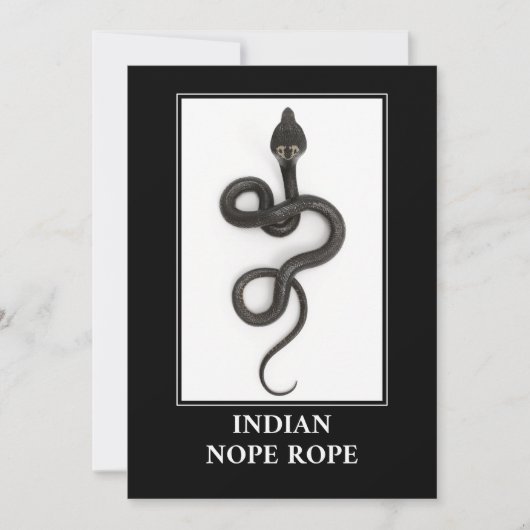 Indische nope - Cobra Snake Danger Kaart (Voorkant)