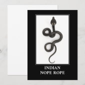 Indische nope - Cobra Snake Danger Kaart (Voorkant / Achterkant)