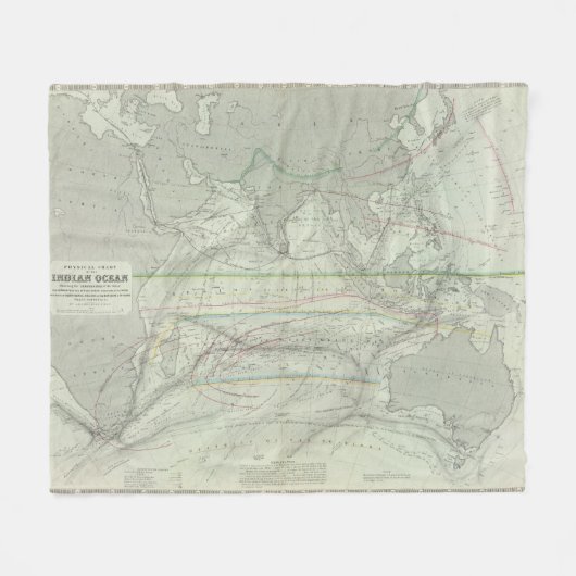 Indische Oceaan 2 Fleece Deken (Voorkant (Horizontaal))