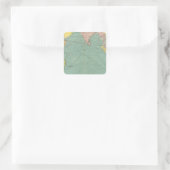 Indische Oceaan 3 Vierkante Sticker (Tas)