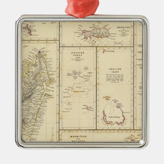 Indische Oceaan Metalen Ornament (Voorkant)